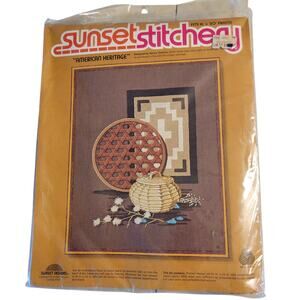 Sunset Stitchery "American Heritage" Needlepoint Kit 16x20 Sealed Vintage 1977